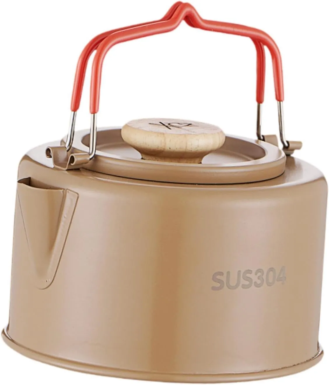 Camping Kettle Tea Pot Versatile 1.1 L Portable Tableware Coffee Pot with Handle Tea Kettle Teapot for Travel Hiking Campfire, Coffee