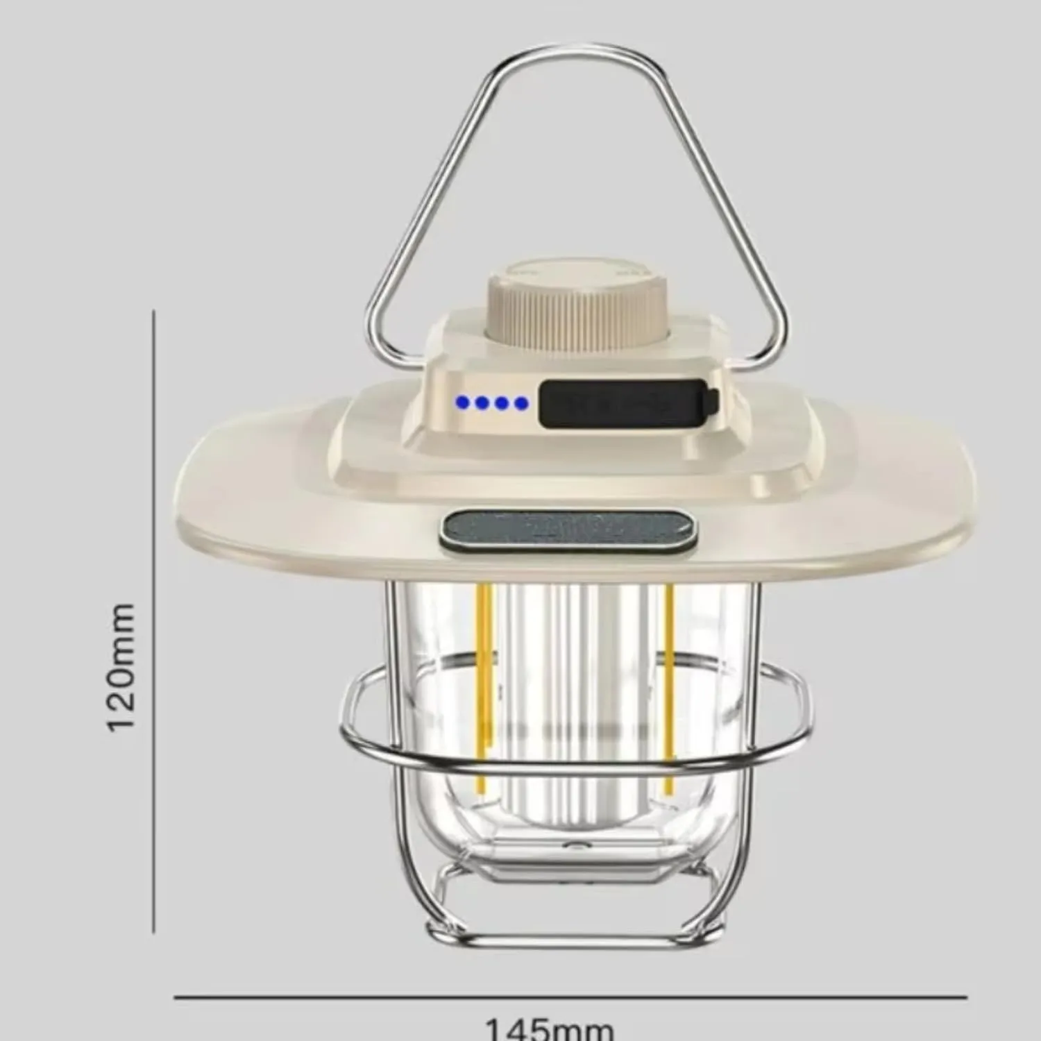 Camping Lamp Retro Hanging Tent Lamp Waterproof Dimmable Camping Lights USB Recharge Emergency Light Lantern Outdoor