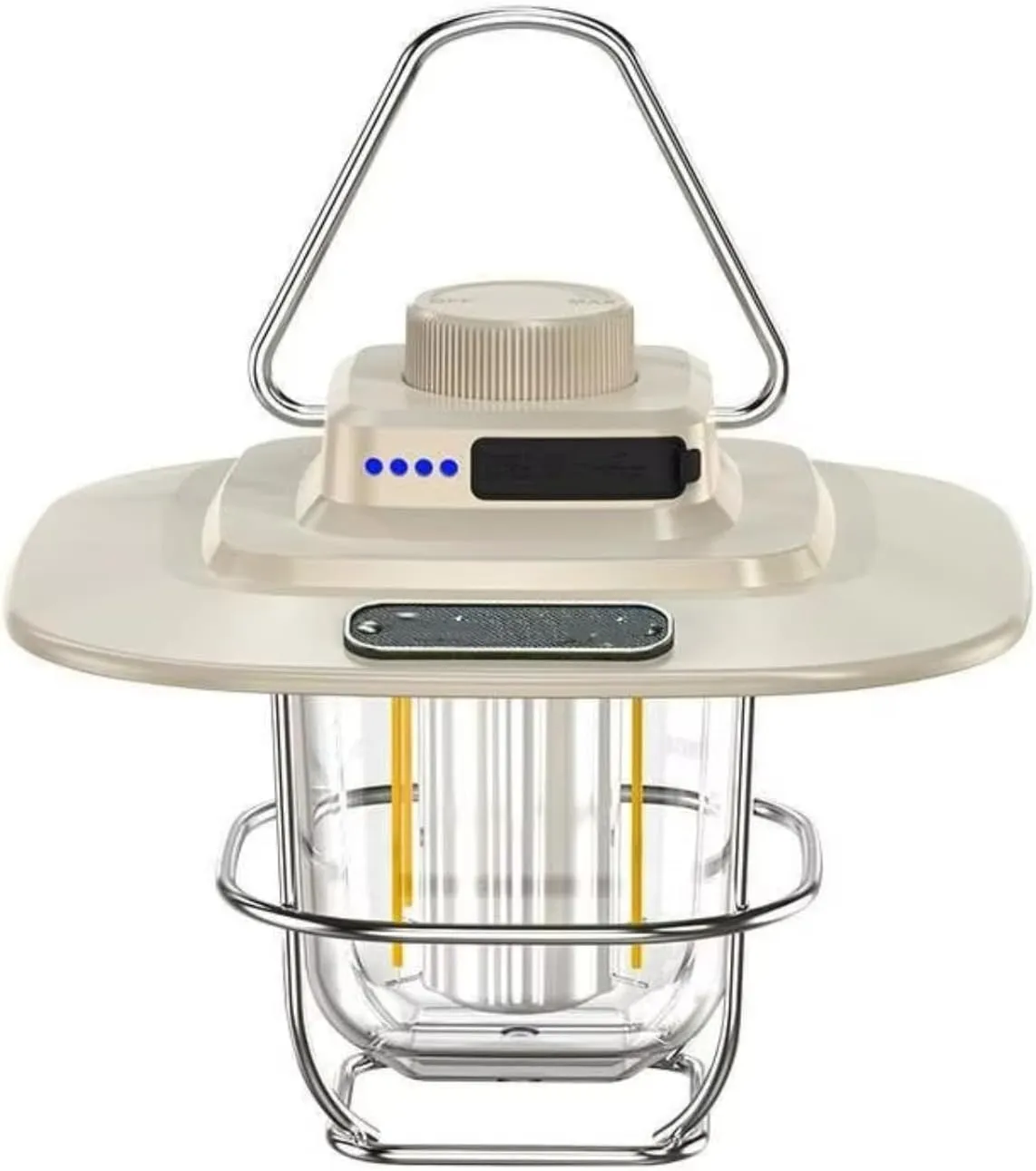 Camping Lamp Retro Hanging Tent Lamp Waterproof Dimmable Camping Lights USB Recharge Emergency Light Lantern Outdoor