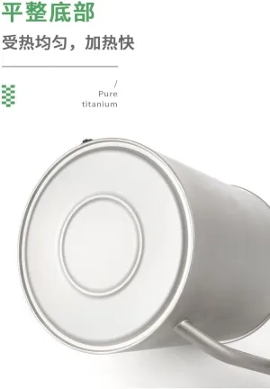 Camping portable household kettle outdoor pure titanium coffee pot