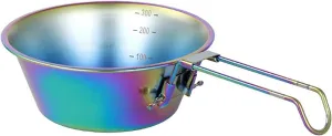 Camping Pot for Outdoor Grill Camping Cookset, Camping Tea Kettle, Portable Backpacking Pot, Open Fire Cookware Round, for Travel Backpacking Kitchen