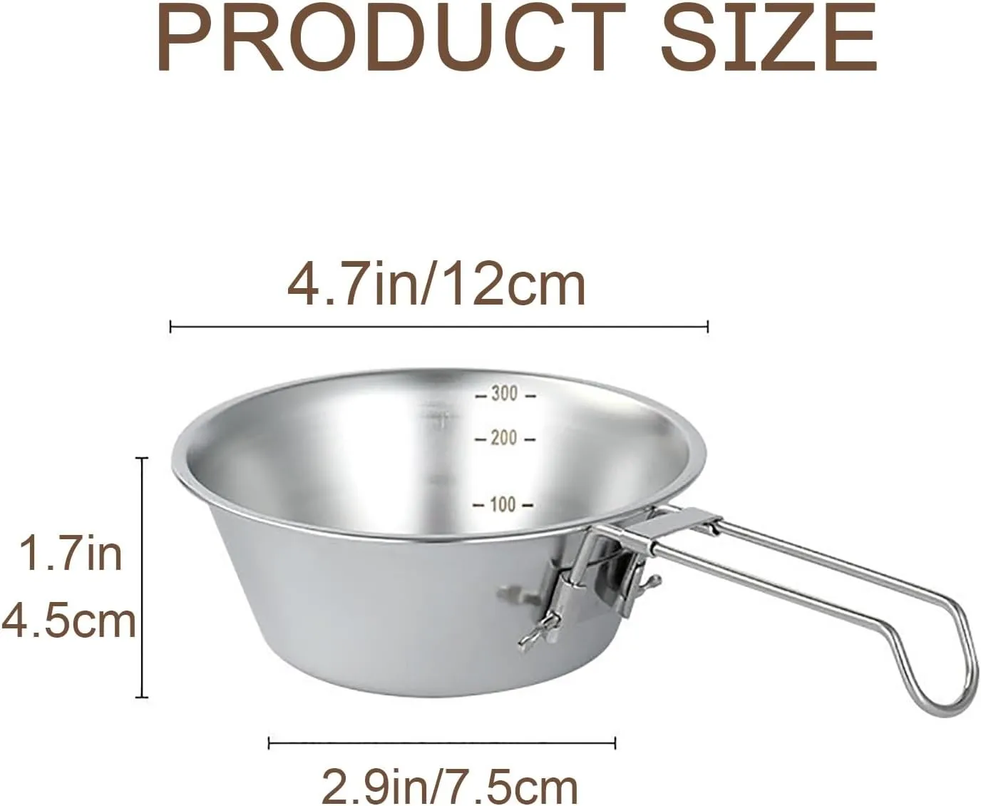 Camping Pot for Outdoor Grill Camping Cookset, Camping Tea Kettle, Portable Backpacking Pot, Open Fire Cookware Round, for Travel Backpacking Kitchen