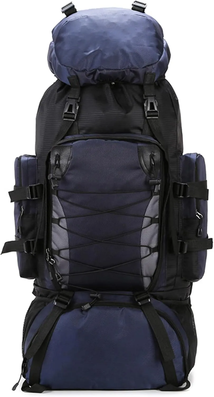 Camping Rucksack, 90L Waterproof Hiking Backpack with Multi-Pocket, Breathable Backpack with Adjustable Chest Buckle and Strap for Travelling Camping Trekking Outdoor