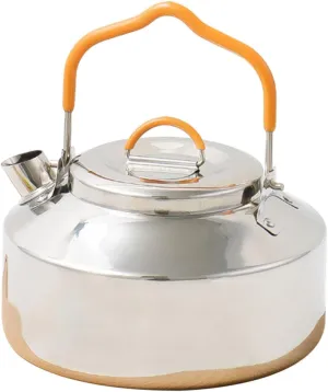 Camping Stainless Tea Kettle Handle Portable Outdoor Kettle for Boiling Water Tea and Coffee Making