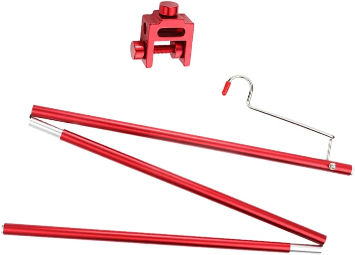 Camping Table Lamp Pole Outdoor Color Telescopic Lamps Lanterns Garden Light Lantern Stand for Camping Portable Camping Lamp Stand Camping Table Lamp Stand Red Aluminum Alloy