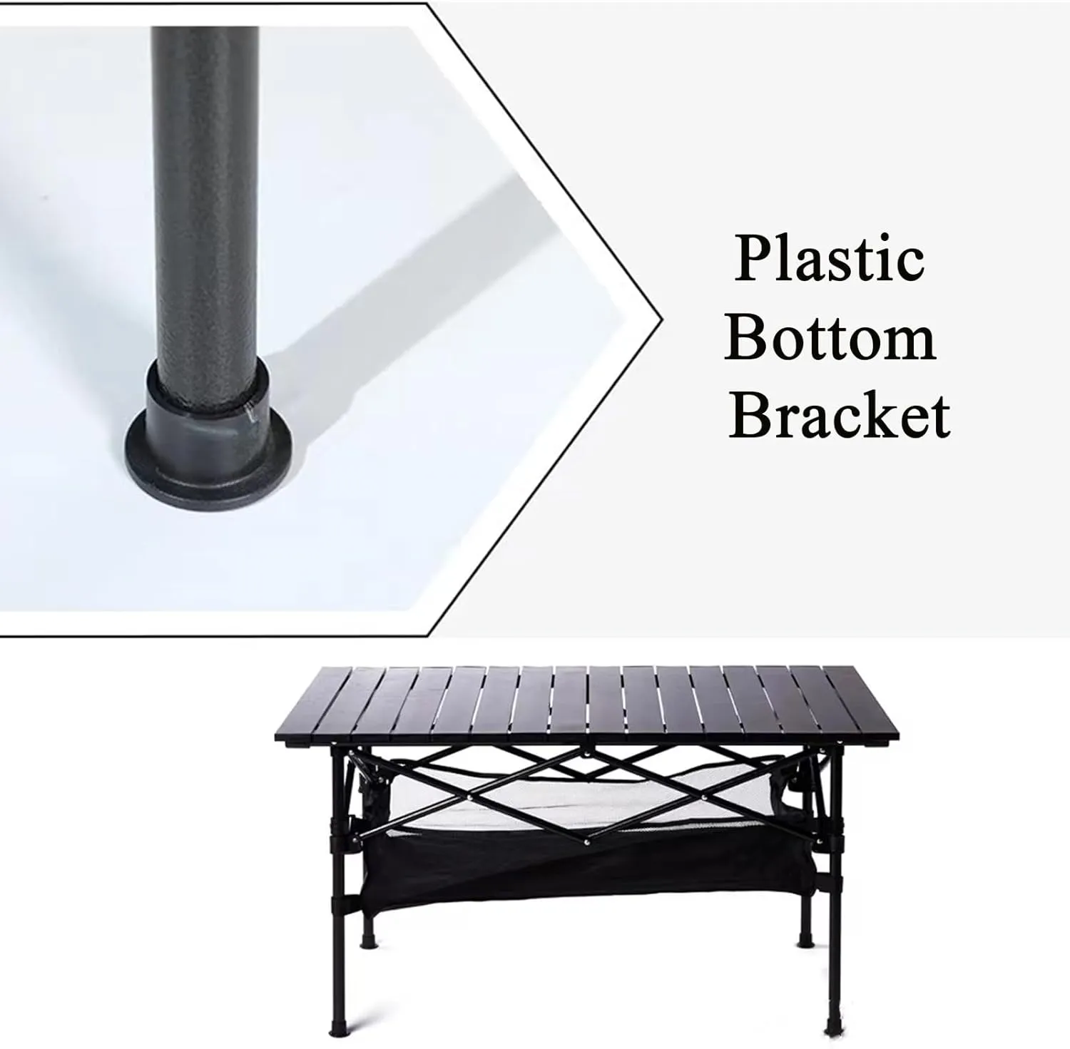 Camping Table That Fold Up Lightweight, Aluminum Folding Table Roll Up Table with Easy Carrying Bag for Indoor, Outdoor, Camping, Backyard, BBQ, Party, Patio, Beach, Picnic(70x70x70cm)