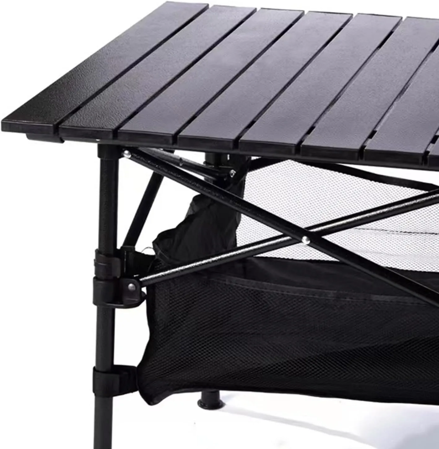 Camping Table That Fold Up Lightweight, Aluminum Folding Table Roll Up Table with Easy Carrying Bag for Indoor, Outdoor, Camping, Backyard, BBQ, Party, Patio, Beach, Picnic(70x70x70cm)