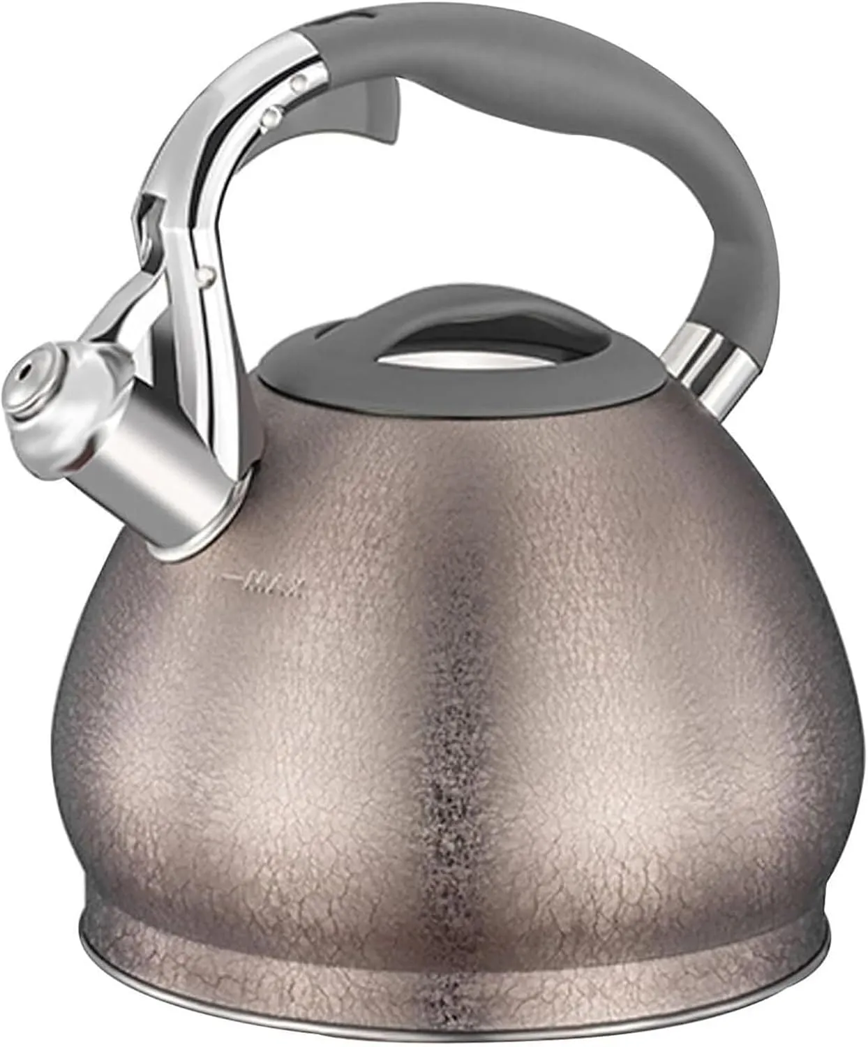 Camping Teapot, Large Whistle Stove Tea Kettle, a-button Opening and Closing Design
