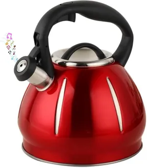 Camping Teapot, Tea Kettle for Stove Top, 3 Liters Whistle Water Kettle Fast Boiling Anti Scalding Handle for Electric Cooktop Anti Rust Durable