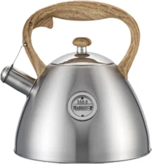Camping Teapot, Tea Kettle for Stove Top, Loud Whistling 304 Stainless Steel Kettle with Cool Touch Handle