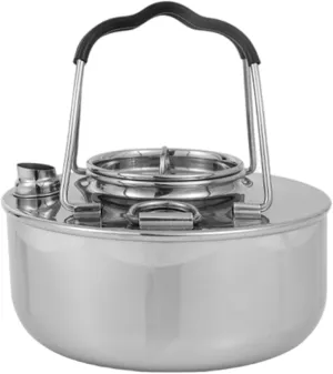 Camping Teas Kettle 1.50L Stainless Steels Coffee Pots Light Weight Camp Kettle Camping Teapot for Outdoor Campfires