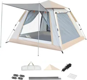 Camping Tent 3-4/5-8 Person Dome Tent Outdoor Portable Automatic Folding Tent Sunproof Waterproof Instant Picnic Family Tent with Storage Bag & Fittings