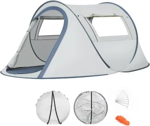 Camping Tent Outdoor 2-3 Person Pop Up Tent Waterproof Automatic Setup Portable Tent 2 Doors 2 Windows Instant Family Tents for Camping Hiking & Traveling