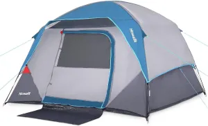 Camping Tent, Party Canopy, Easy Set Up Outdoor Family Camping Tent 4-6 Person, for Family Hiking, Backpacking and Traveling Outdoors，Blue