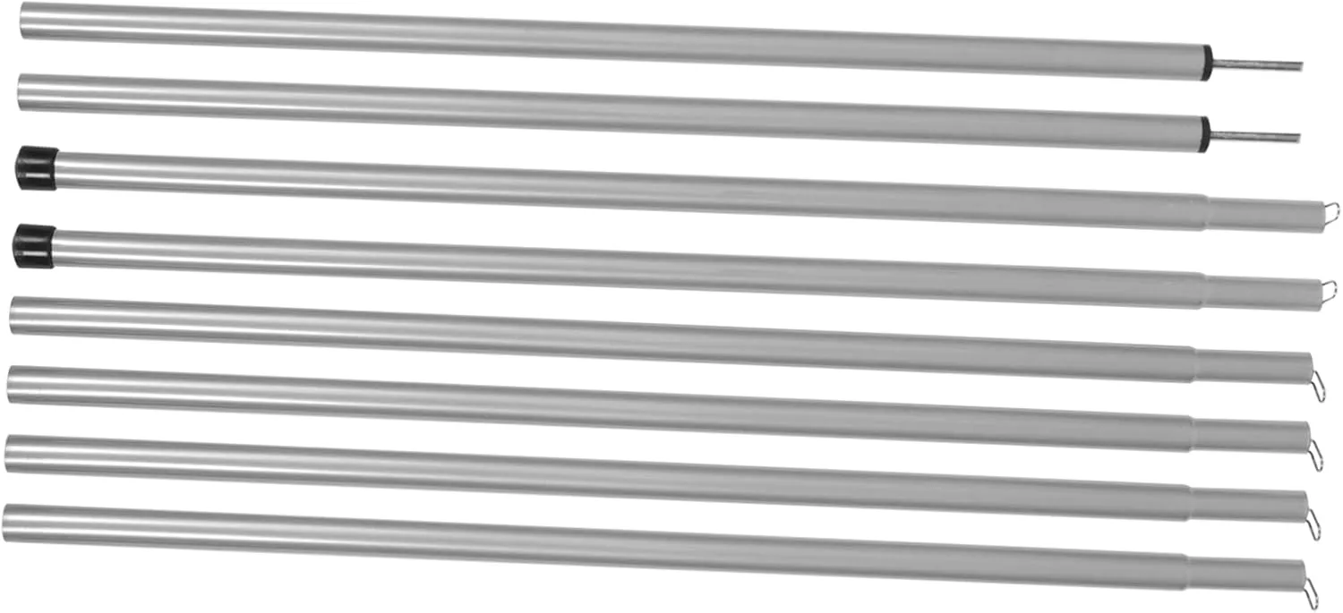 Camping Tent Pole Replacement 8pcs Fiberglass Poles Tent Frame Support for Backpacking Hiking