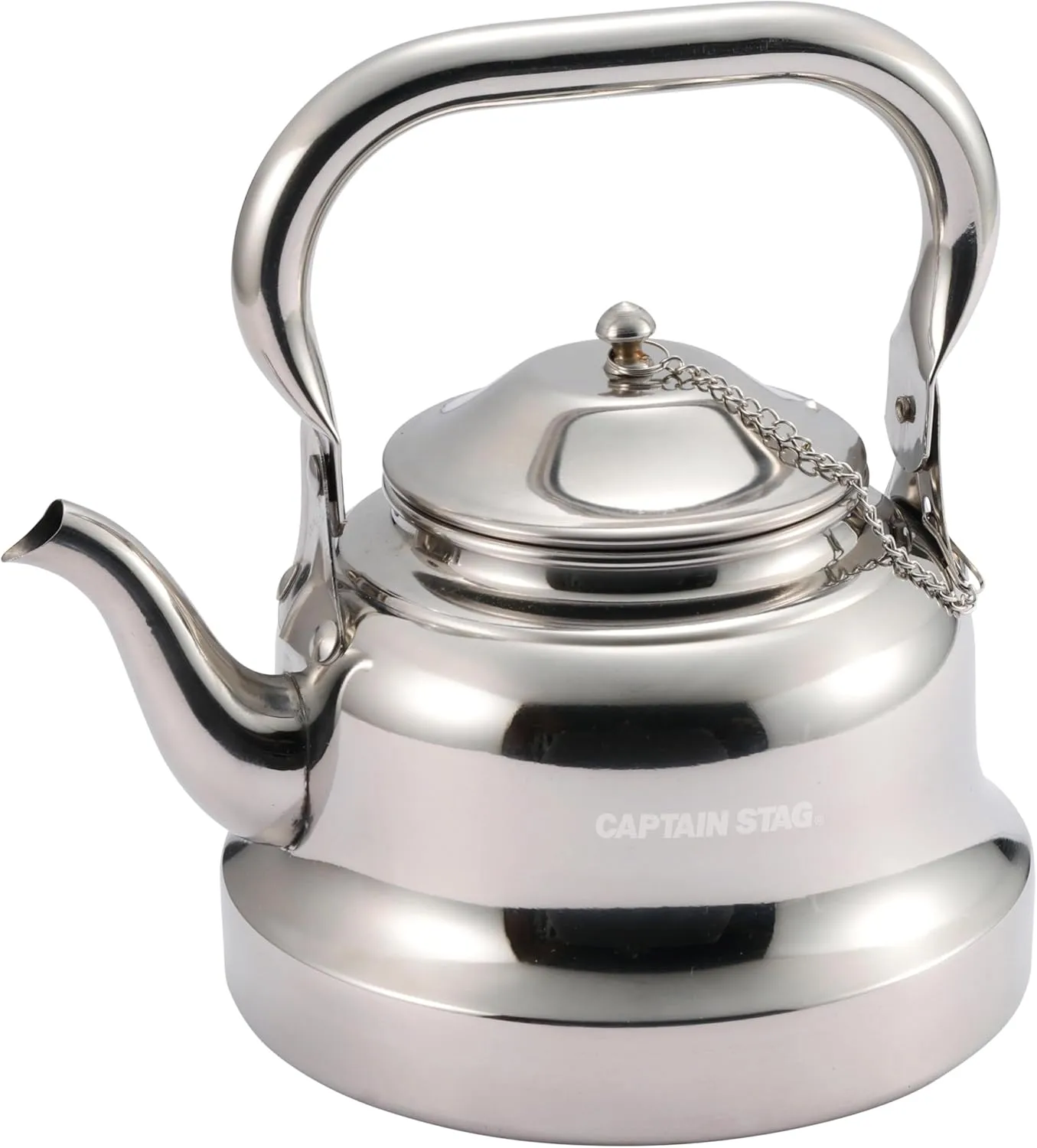 Captain Stag UW-3583 Camping Barbecue Kettle, 1.5 L (1.5 L), Stainless Steel, Wide Mouth Camp Kettle