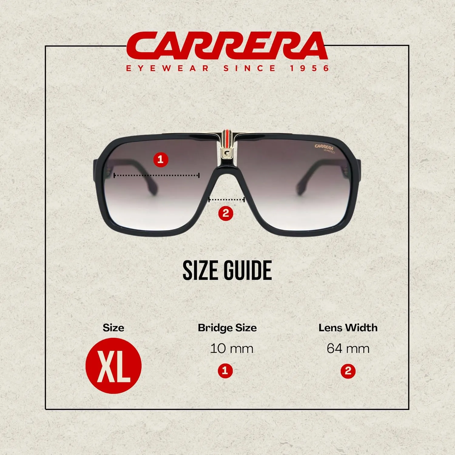 Carrera CA1014/S Square Sunglasses for Men   BUNDLE With Designer iWear Eyewear Kit