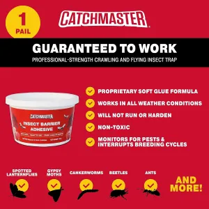 Catchmaster Tree Banding Insect Barrier DIY 15oz Pail, Lanternfly & Ant Traps, Outdoor Adhesive Crawling Insect Trap, Glue Traps to Protect Trees, Fruit & Plants