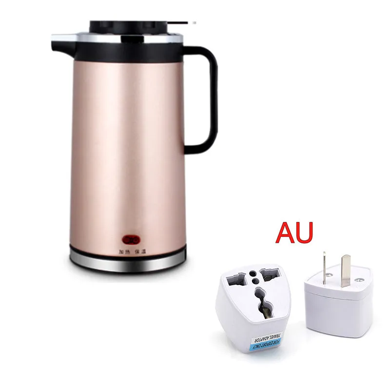 Chaleira elétrica do aço inoxidável duplo isolamento chaleira mini 1.8L