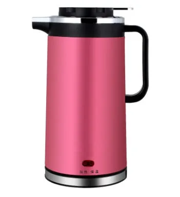 Chaleira elétrica do aço inoxidável duplo isolamento chaleira mini 1.8L