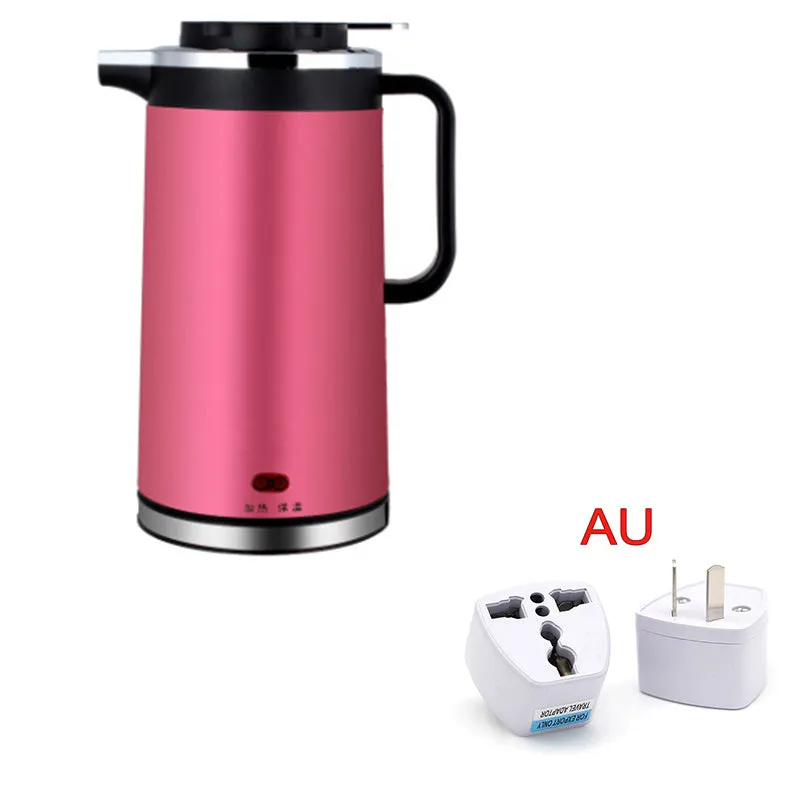 Chaleira elétrica do aço inoxidável duplo isolamento chaleira mini 1.8L