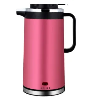 Chaleira elétrica do aço inoxidável duplo isolamento chaleira mini 1.8L