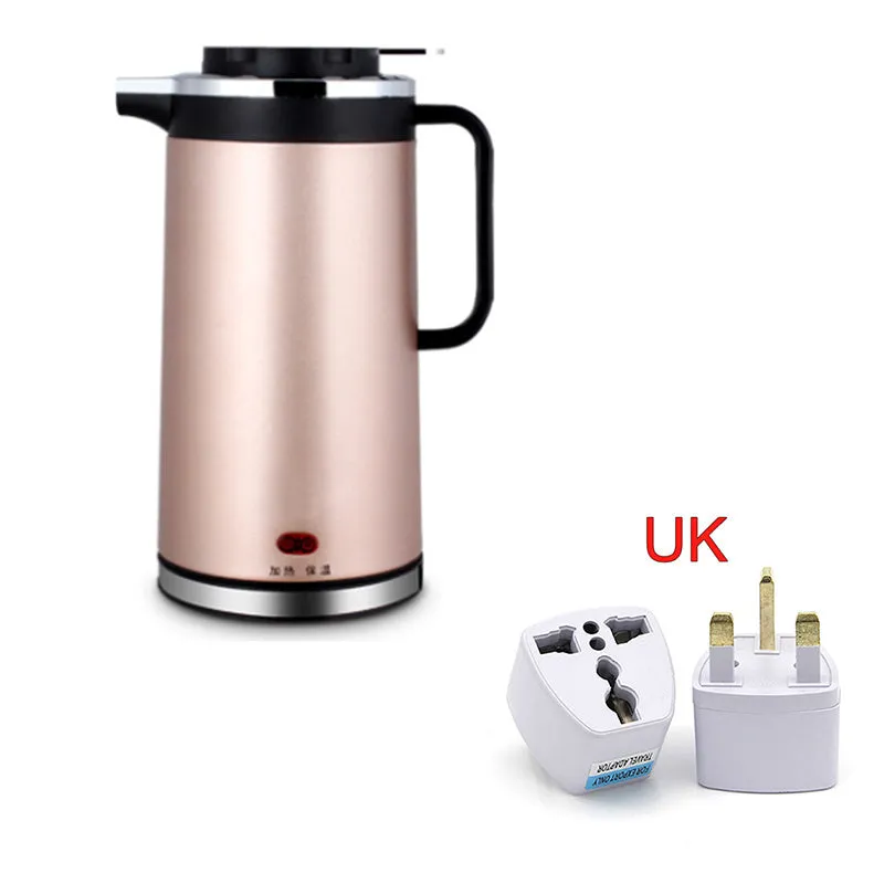 Chaleira elétrica do aço inoxidável duplo isolamento chaleira mini 1.8L