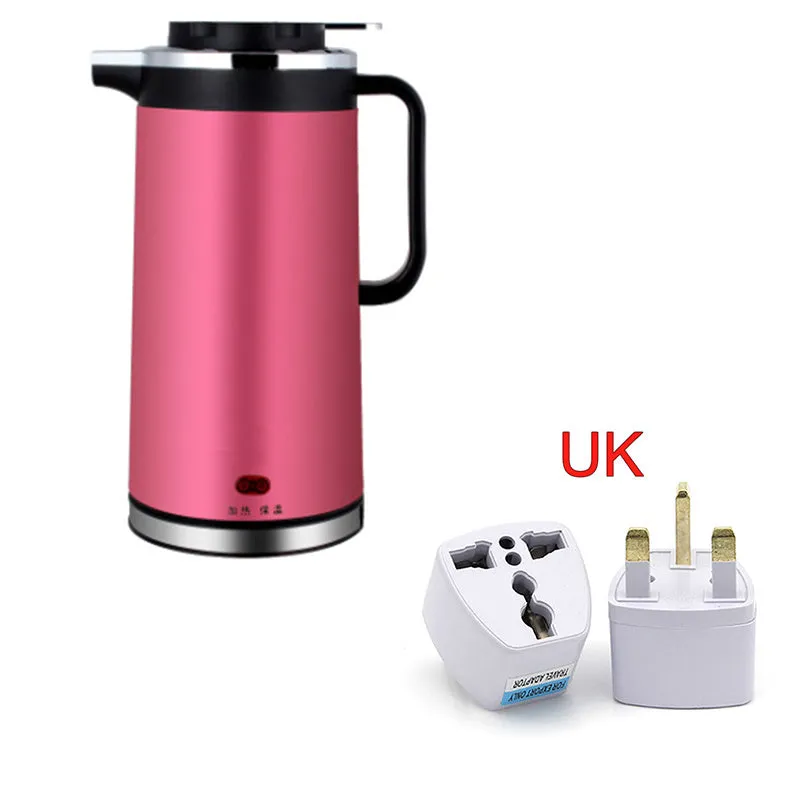 Chaleira elétrica do aço inoxidável duplo isolamento chaleira mini 1.8L