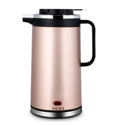 Chaleira elétrica do aço inoxidável duplo isolamento chaleira mini 1.8L