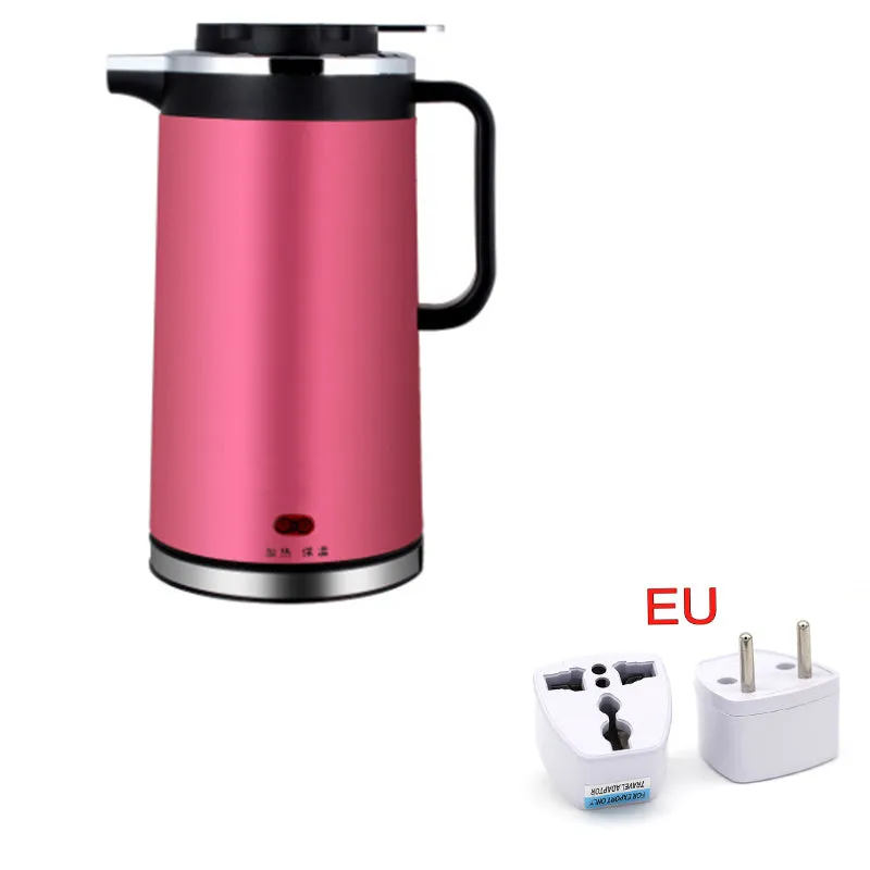 Chaleira elétrica do aço inoxidável duplo isolamento chaleira mini 1.8L