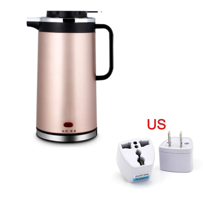 Chaleira elétrica do aço inoxidável duplo isolamento chaleira mini 1.8L