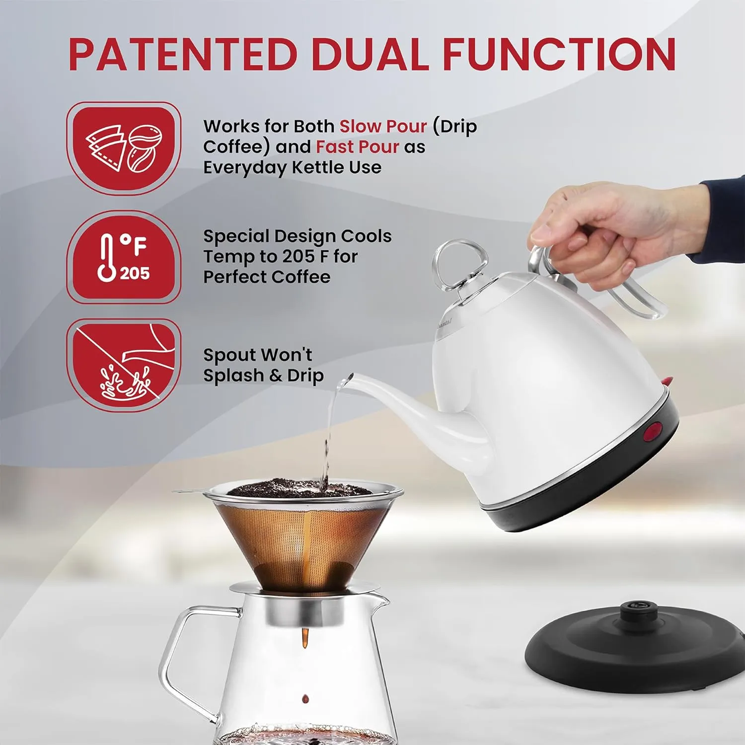 Chantal Mia Electric Kettle, 32 oz (Marigold)