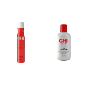 CHI Helmet Head Extra Firm Hairspray, 10 oz & INFRA Silk Infusion, 6 Fl Oz