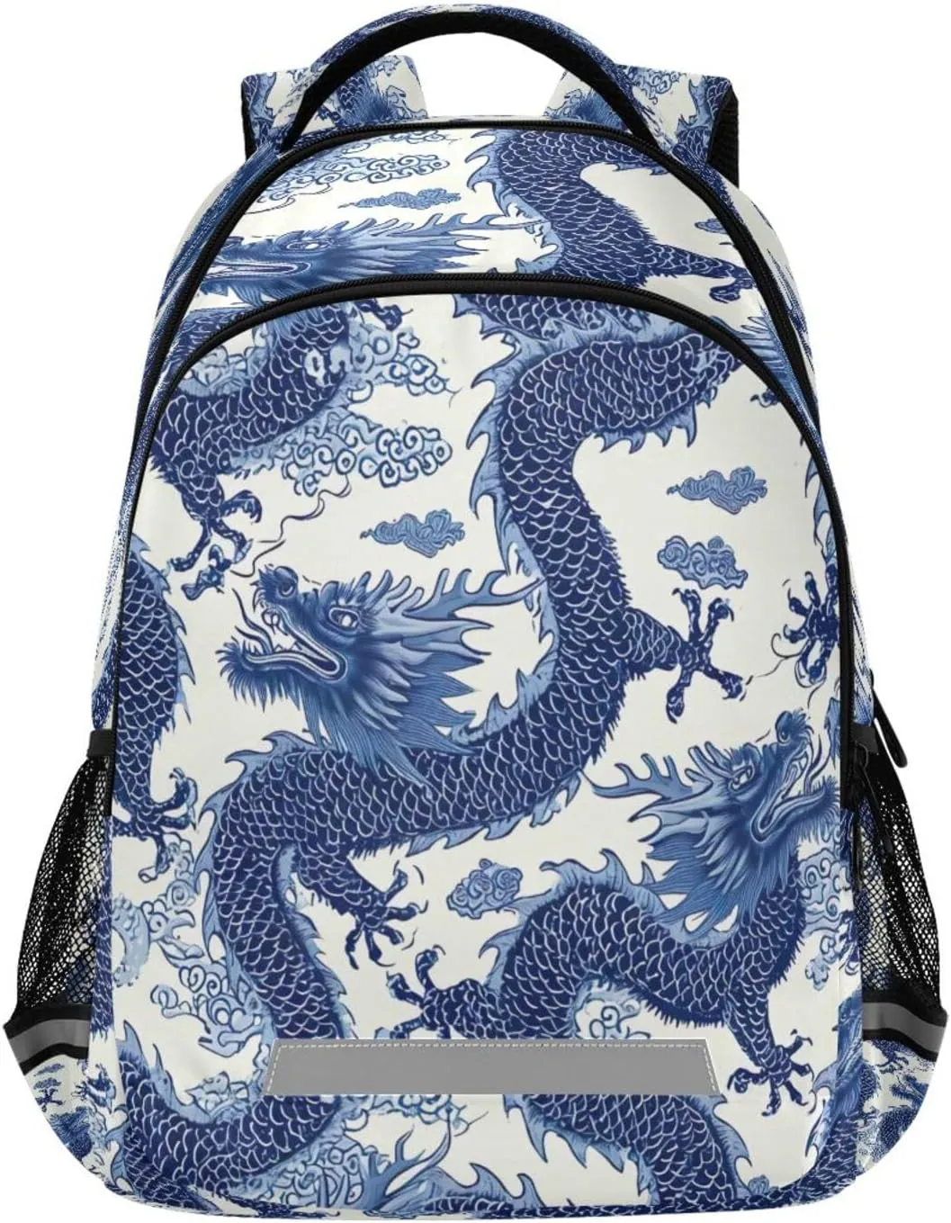 Chinese Dragon Pattern Design Waterproof Backpack - Casual Outdoor Sports Daypack with Ergonomic Shoulder Straps#277
