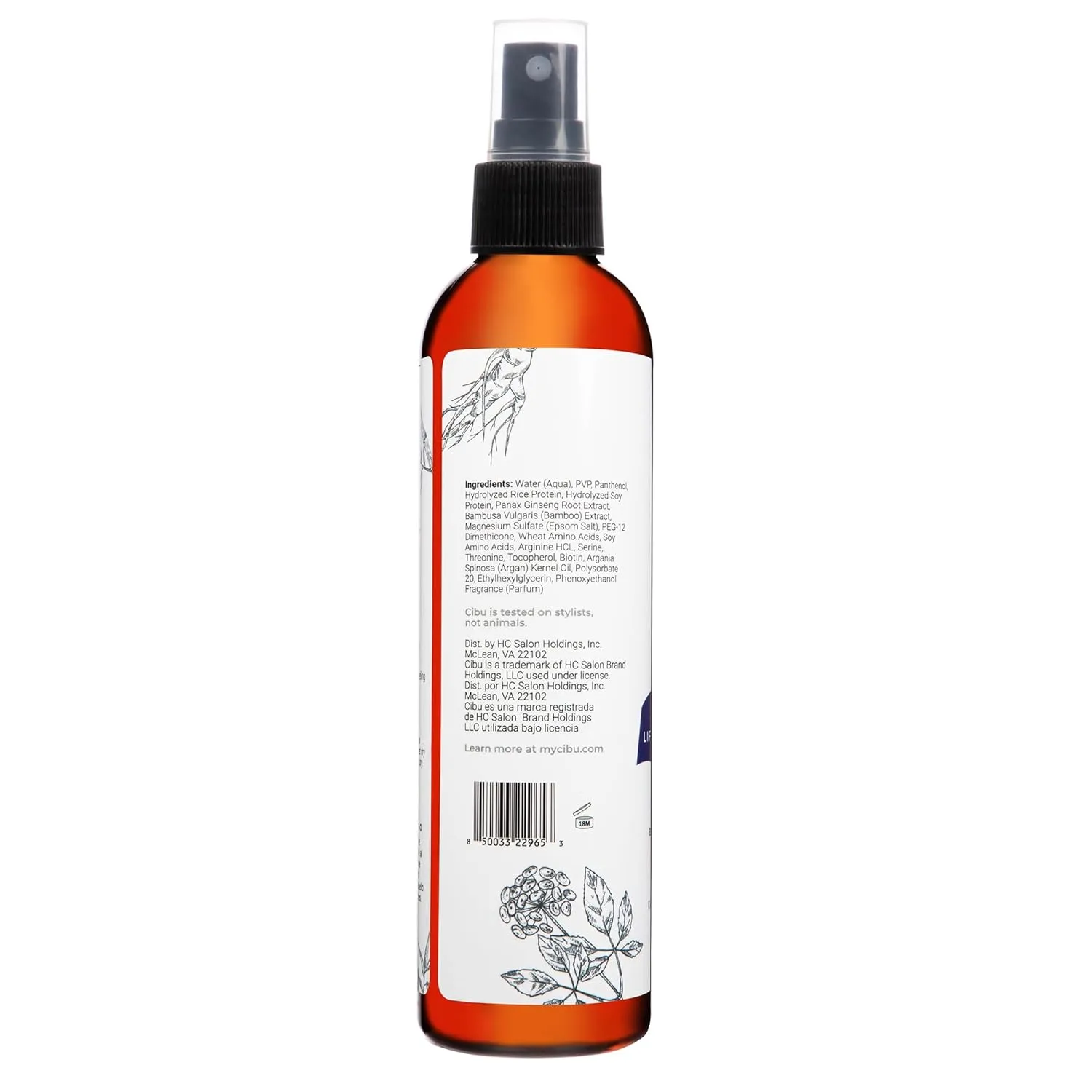 CIBU Volume Lift Texture Spray | Nutrient-Rich Volumizing Spray with Rice Soy Protein, Ginseng, Bamboo Extract & Natural Salts | 8oz