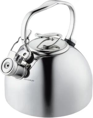 Circulon Stainless Steel Whistling Tea kettle/Teapot With Flip-Up Spout, 2.3 Quart - Silver