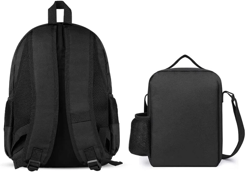 Clan Bruce Tartan Plaid Lightweight Pocket Backpack Crossbody Lunch Bag Set Unisex
