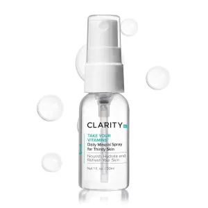 ClarityRx Take Your Vitamins Daily Mineral Spray for Dry Skin, Natural Plant-Based Moisturizing Face & Body Mist for All Skin Types