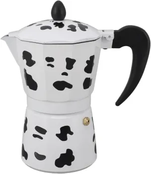 Coffee Pot,Coffee Pot Household Hand Pour Kettle Concentrated Milk Cow Color with Italy Aluminium for Kettle Boil for Home Cafe Outdoor Activities Camping Travel (6 Cups 300ML)