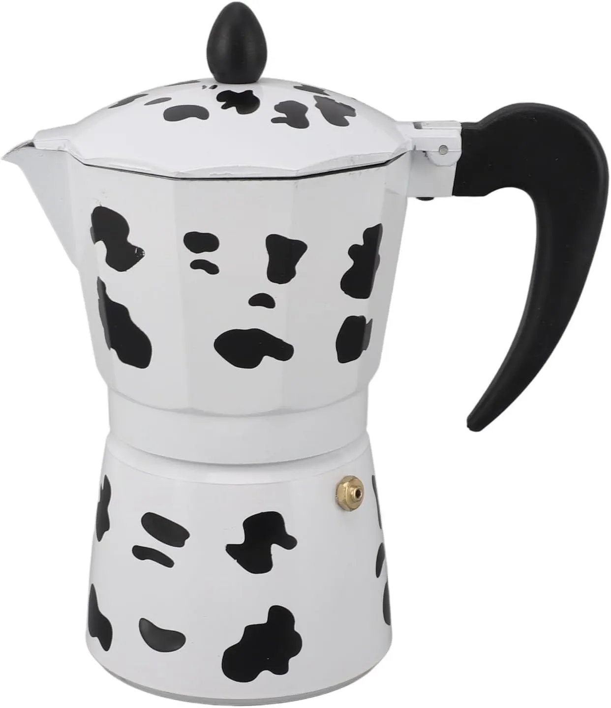 Coffee Pot,Coffee Pot Household Hand Pour Kettle Concentrated Milk Cow Color with Italy Aluminium for Kettle Boil for Home Cafe Outdoor Activities Camping Travel (6 Cups 300ML)