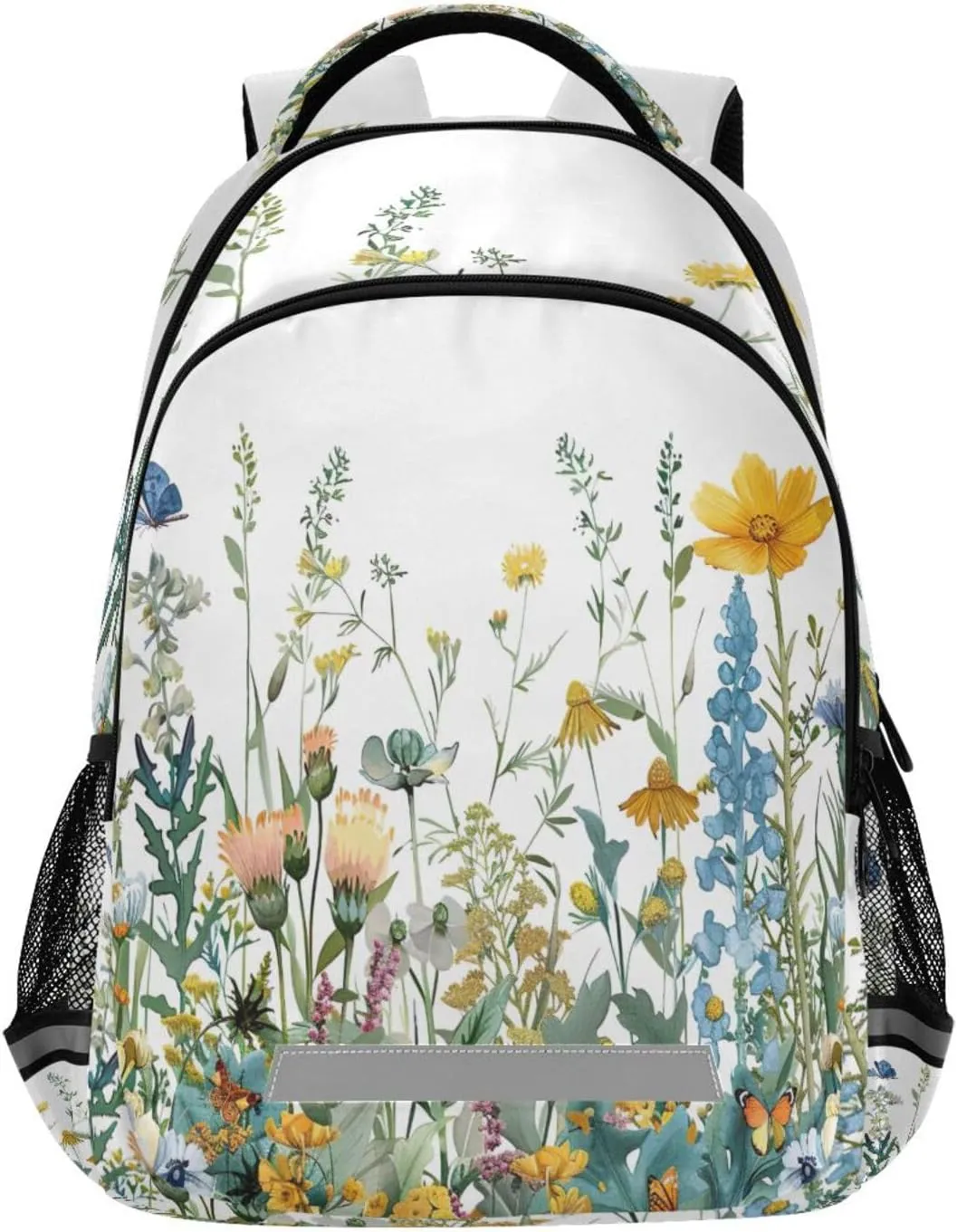 Colorful Herbs and Flowers Design Waterproof Backpack - Casual Outdoor Sports Daypack with Ergonomic Shoulder Straps#388