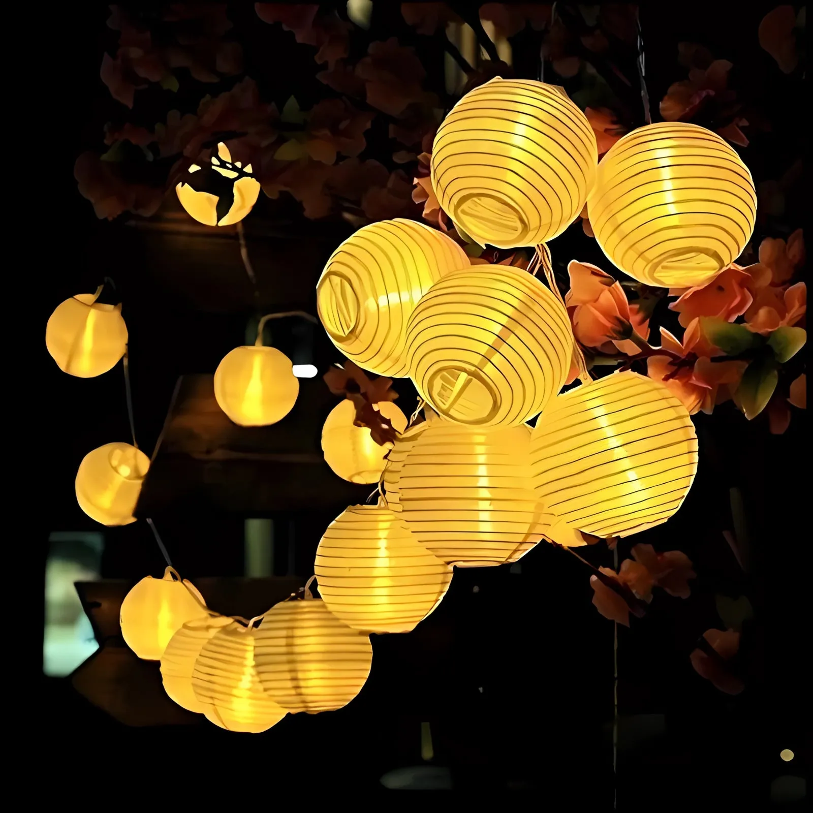 Colorful LED Outdoor String Lights - Weatherproof Multicolor Lanterns