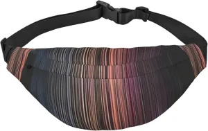 Colorful Rainbow Rain Men'S And Women'S Waist Pack, Crossbody Bag With Adjustable Belt For Running, Traveling, Sports, Hiking