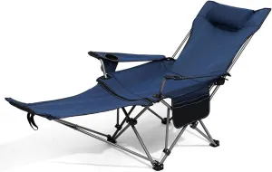 Compact Folding Chair for Outdoor, Supports 250lbs, Foldable Compact Backpacking Chair for Camping Beach Picnic Barbeques (Color : Blue Solid)