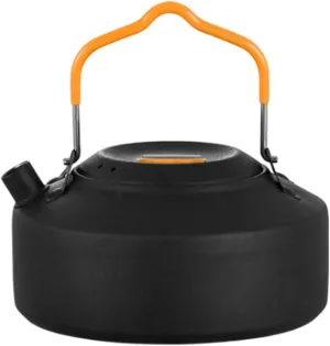Compact Stainless Steel Kettle for Camping, Insulated Handle Coffee Pot and Water Boiler, Black
