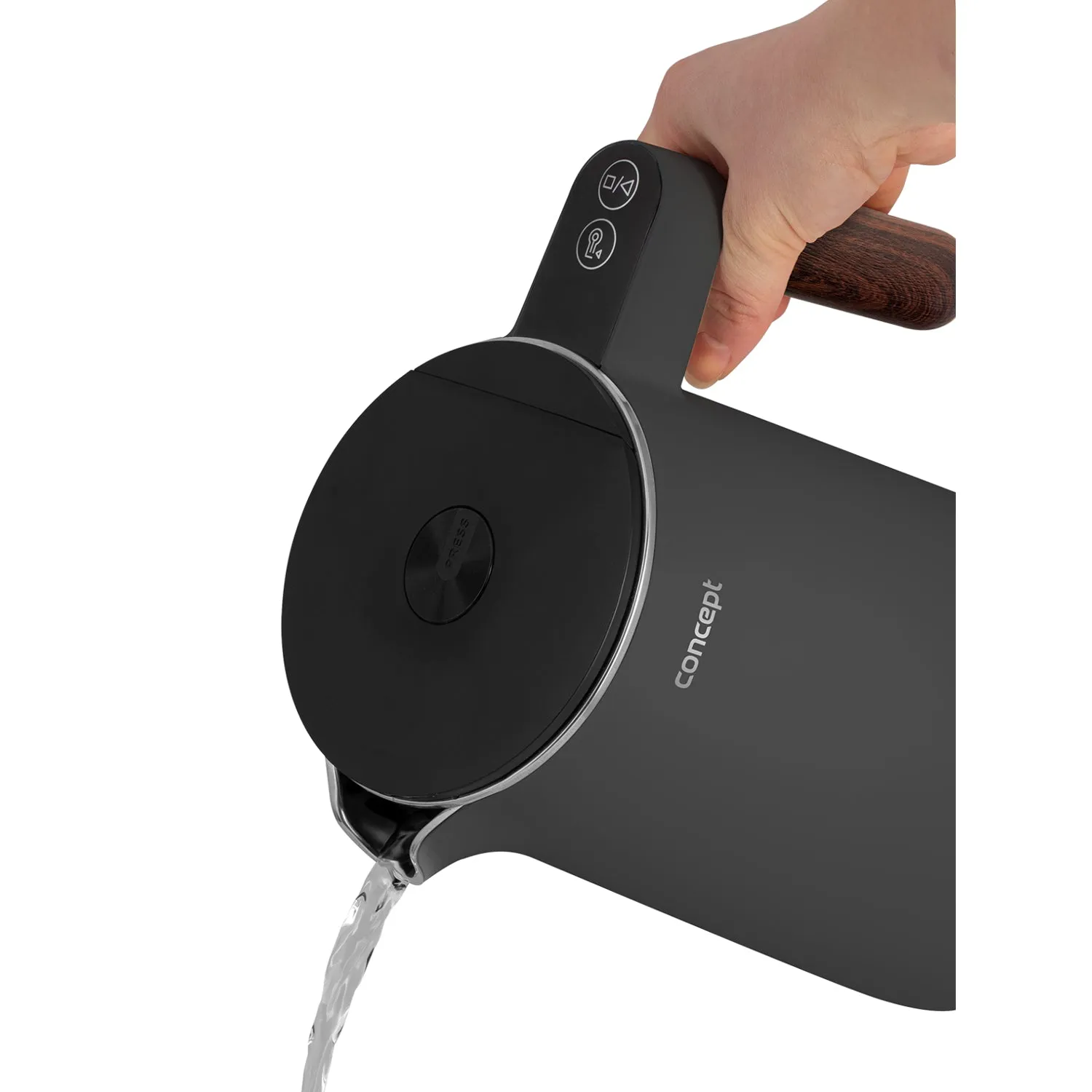 Concept Norwood RK3305 Stainless Steel Kettle Temperature Control Keep Warm 1.5L 1850-2200W Dark Grey