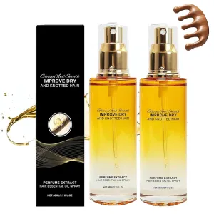 Conditioning Oil Spray Scalp & Hair Strengthener Leave-In Conditioner Comforting Shampoo Cleanser, Conditioner Comforting Scented Hair Oil Perfume Spray for Dry and Frizzy Hair (80ml, 2PCS)