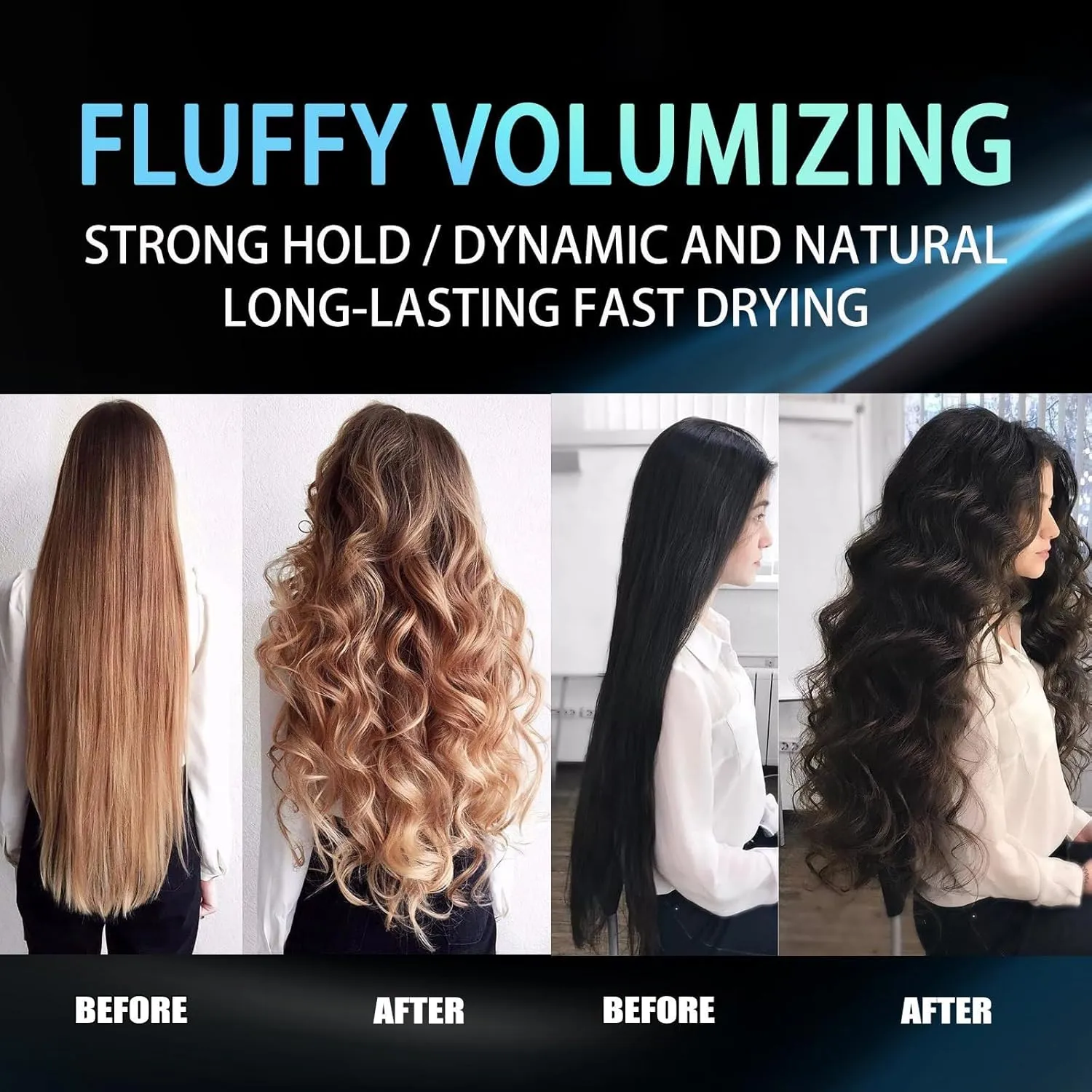 Continentau Instntaeous Natural Plant Protein Hair Thickening Spray, Continentau.Jy07 Fluffy Volumizing Hair Spray, Mane Hair Thickening Filler Magic Volume Hairspray (100Ml)