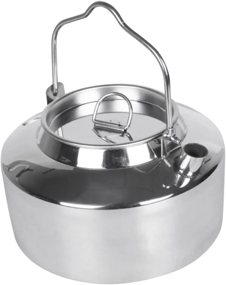 Convenient Camping Kettle Stainless Steel Tea Pot Large Capacity Easy to Use