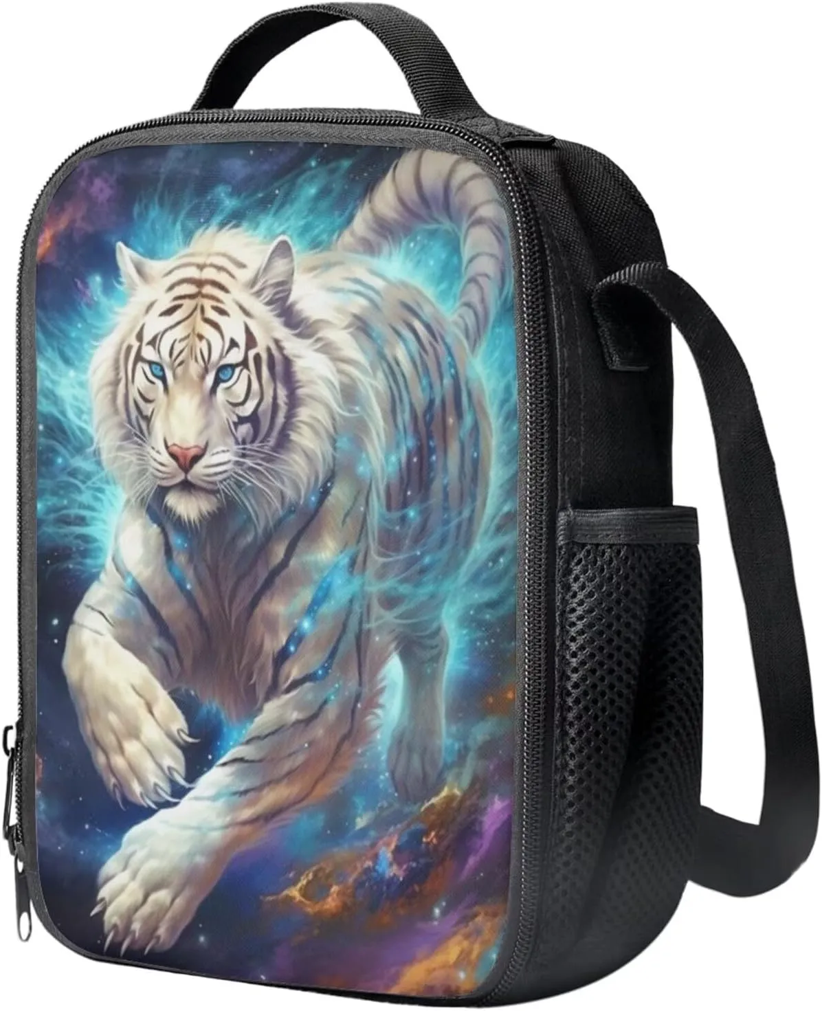 Cool Tiger 2Th Grade Backpack for Boys Backpack and Lunch Bag Pencil Case Water Bottle Sleeve Set for Boys Ideal for Students Go To School Extracurricular Activities